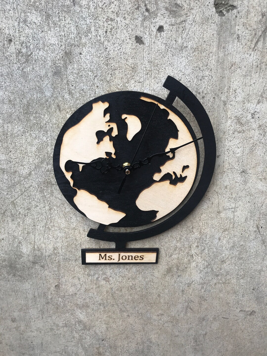 CUSTOM History / Social Studies Clock Engraved Social Studies Gift W