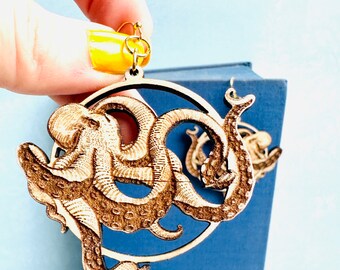 Kraken Earrings - Octopus Earrings - Science Teacher Gift - Cryptid Earrings - Ocean Earrings