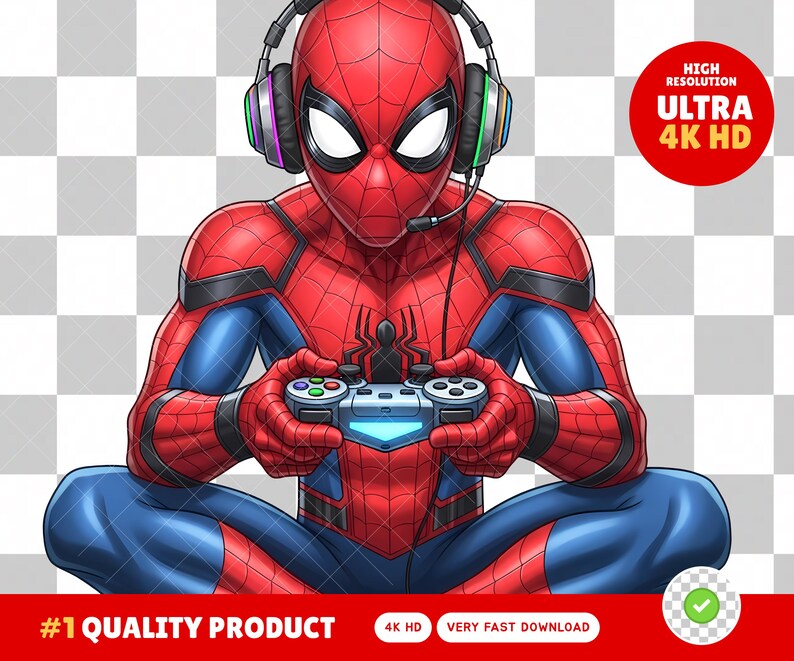 Spiderman Clipart Bundle: Superhero PNG Stickers (instant Download ...