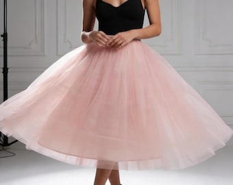Gonna in tulle da donna, gonna tutù a vita alta, gonna in rete soffice, gonna midi in tulle a trapezio, gonna da principessa, abito da festa, regalo per lei