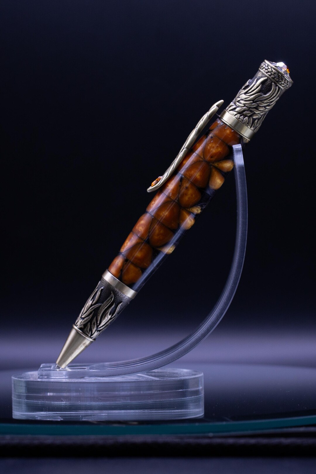 Hybrid Pine Cone and Acrylic Phoenix Rising Pen - Etsy