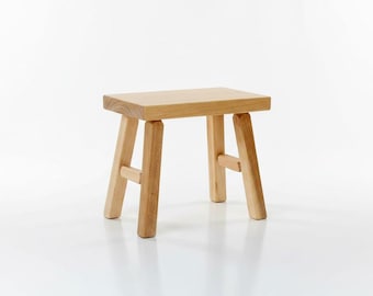 Solid Maple Mini Stool: Durable Hardwood Foot Rest, Plant Stand