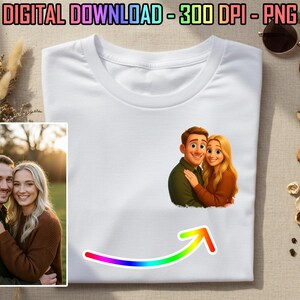 Custom Pixar Style Portrait | Animated Character Drawing | Personalized Mug Design | Digital PNG Download | 300 DPI Print File