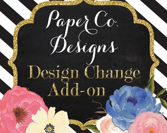Design Change Add-On for Digital or Printed Invitations