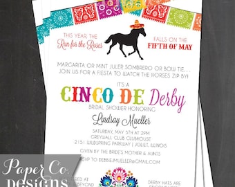 Cinco de Derby Party Invitation – Fiesta Horse (Printable or Printed)