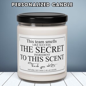 Best Team Thank You Gift, Personalized Employee Appreciation Gifts, Team Gifts for Coworkers, Corporate Gifts, Custom Candle