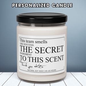 Best Team Thank You Gift, Personalized Employee Appreciation Gifts, Team Gifts for Coworkers, Corporate Gifts, Custom Candle