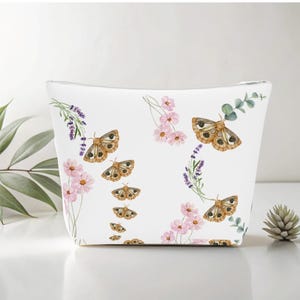 Cotton Cosmetic Bag: Large Travel Makeup Pouch, Stylish Organizer