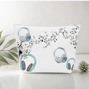 Cotton Cosmetic Bag: Large Travel Makeup Pouch, Stylish Organizer