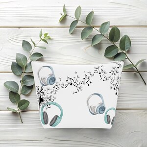 Borsa cosmetica in cotone unica, di piccole dimensioni, elegante pochette per il trucco, organizer da viaggio, regalo per lei, accessori primaverili, grazioso contenitore.