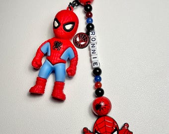 Llavero personalizado para bolso infantil con el personaje de cómic Spider