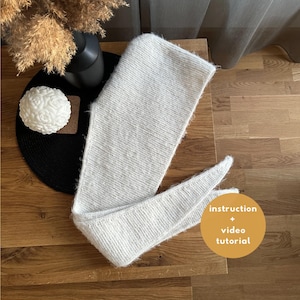 Knitted Scarf-Hoodie, Sophie Hood Style, DIY Project, video tutorial + knitting instruction