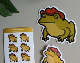 Cowboy Frog // Vinyl Sticker