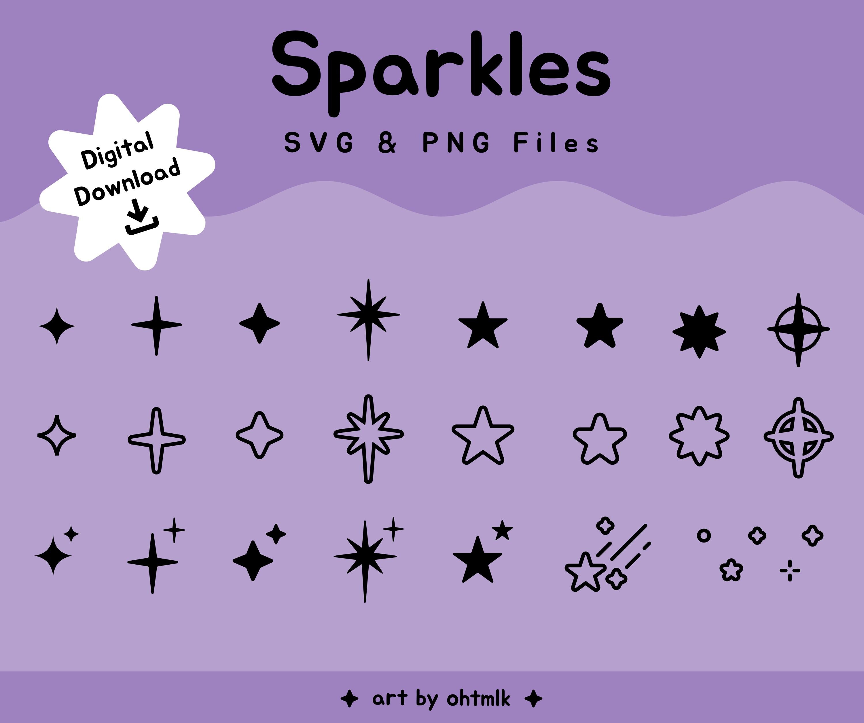 Sparkles Icon Pack // SVG & PNG Images! - Etsy