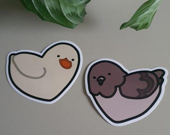 Heart Birds // Vinyl Sticker