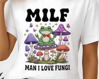 Man I Love Fungi T-Shirt: Vintage Style Meme Frog Tee