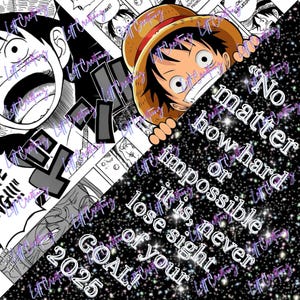 Abschlussfeier Cap Topper Template (One Piece Anime)