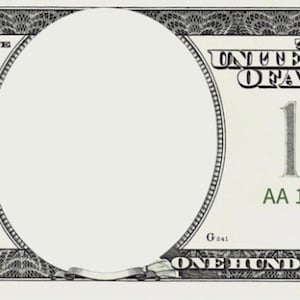 100 Dollar Bill Prop Money Template