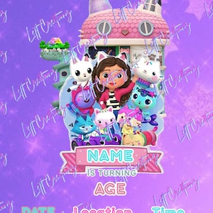 Gabby’s Dollhouse Invitation
