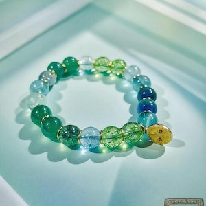 Serene Garden Bracelet｜Natural Green Aventurine & Lavender Amethyst｜Gold-Plated Spacers｜Healing Crystal Jewelry