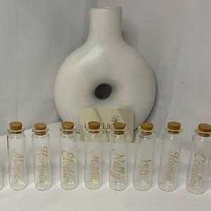 Personalisierbare Glasflasche – Personalisiertes Geschenk – Originelles Geschenk – Souvenir – Weihnachtsbaumschmuck – Justines Werkstatt