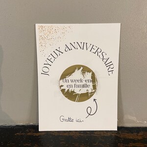 Carte à gratter minimaliste