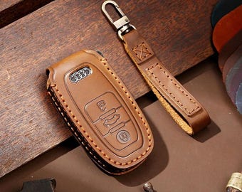 Key Fob Cover For Audi, With Keychain,  keycase leather high, Car key Cover, Car Key Cover Case, Car Key, Key Case, Key Fob, Keychain