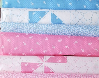 Vintage Peter Pan Indigo Prints Sample Set Sewing Quilting Colorful Floral