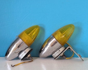 Vintage Motorcycle Bullet Shape Turn Signal Lights Lamps Set (free ship)