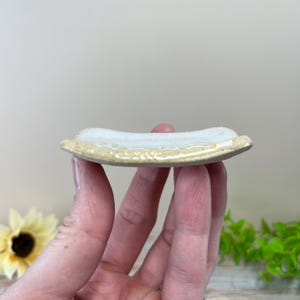 Extra small ring dish, colorful textured stoneware pottery, rectangle Trinket tray , tiny ceramic dish , miniature clay dish image 17