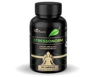 Stressonorm - Herbal Supplement with Magnesium, Ashwagandha, Passiflora & Botanicals - 60 Capsules - Non-GMO, Made in EU
