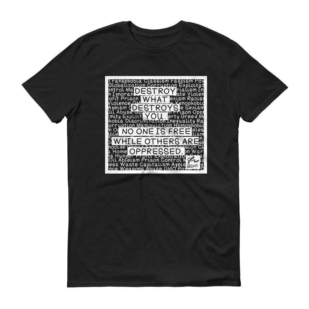 Art Punk Shirts Punk Shirt Print DIY Destroy what Destroys You Fight