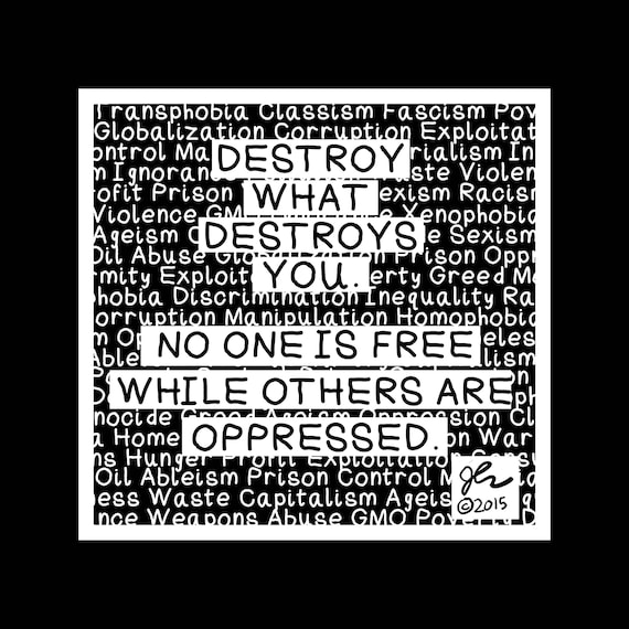 Art Punk Shirts Punk Shirt Print Diy Destroy What Destroys You Etsy