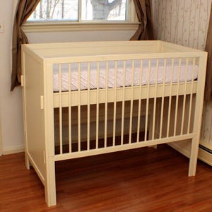 Crib Woodworking Plans  Long-Lasting Wooden Design for Growing Kids, Space-Saving Sustainable Crib, DIY PDF step by step Guide