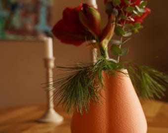 Dekovase „Florius“ – Designer Vase aus 3D-Druck, für Trockenblumen und  frische Blumen