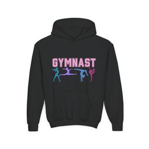 Youth Girls Gymnast Hoodie Gift for Gymnasts Sweatshirt Gymnastics Activewear Team Season Gift Comfort Cozy Gymnastics Long Sleeve Clothing