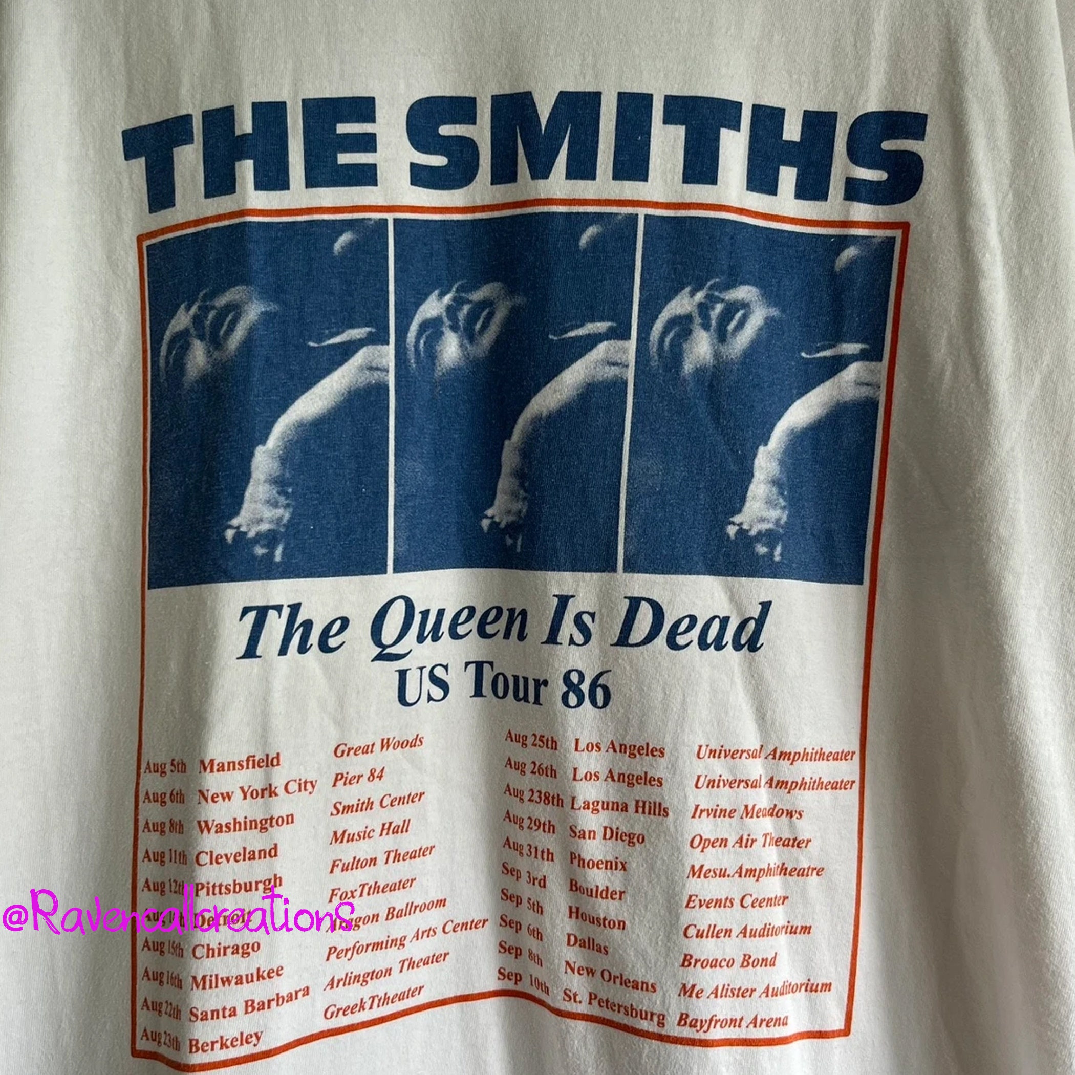 Discover The smiths shirt , Vintage 90s The Smiths The Queen Is Dead T-Shirt, The Smiths US tour 86 rock band tour concert unisex t shirt