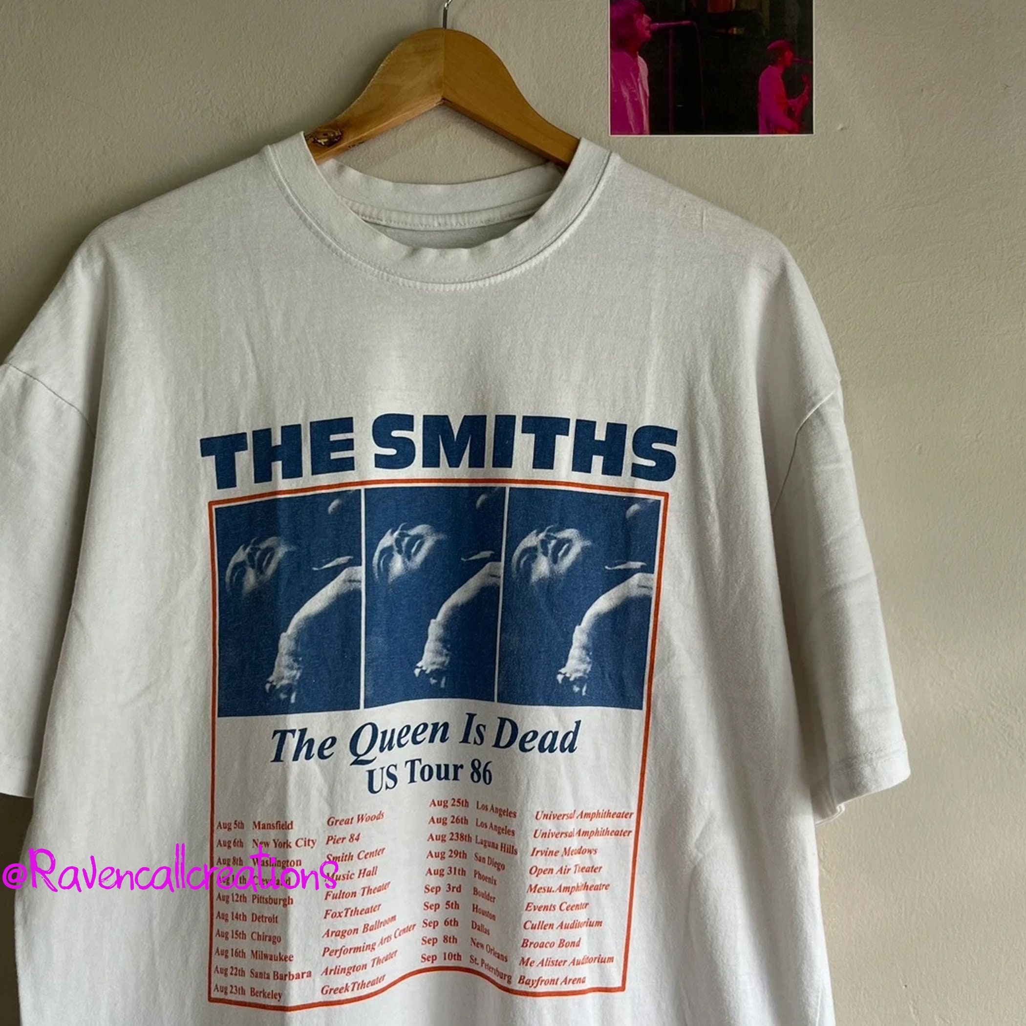 Discover The smiths shirt , Vintage 90s The Smiths The Queen Is Dead T-Shirt, The Smiths US tour 86 rock band tour concert unisex t shirt