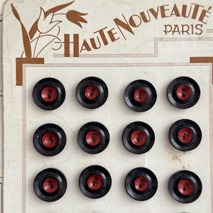 24 French Antique &#39;Haute Nouveauté Paris&#39; Buttons, New old Stock