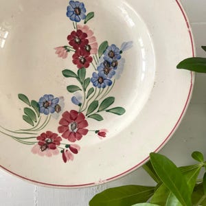 Pair French Vintage Digoin Sarreguemines &#39;Aigueperse&#39; Soup Plates