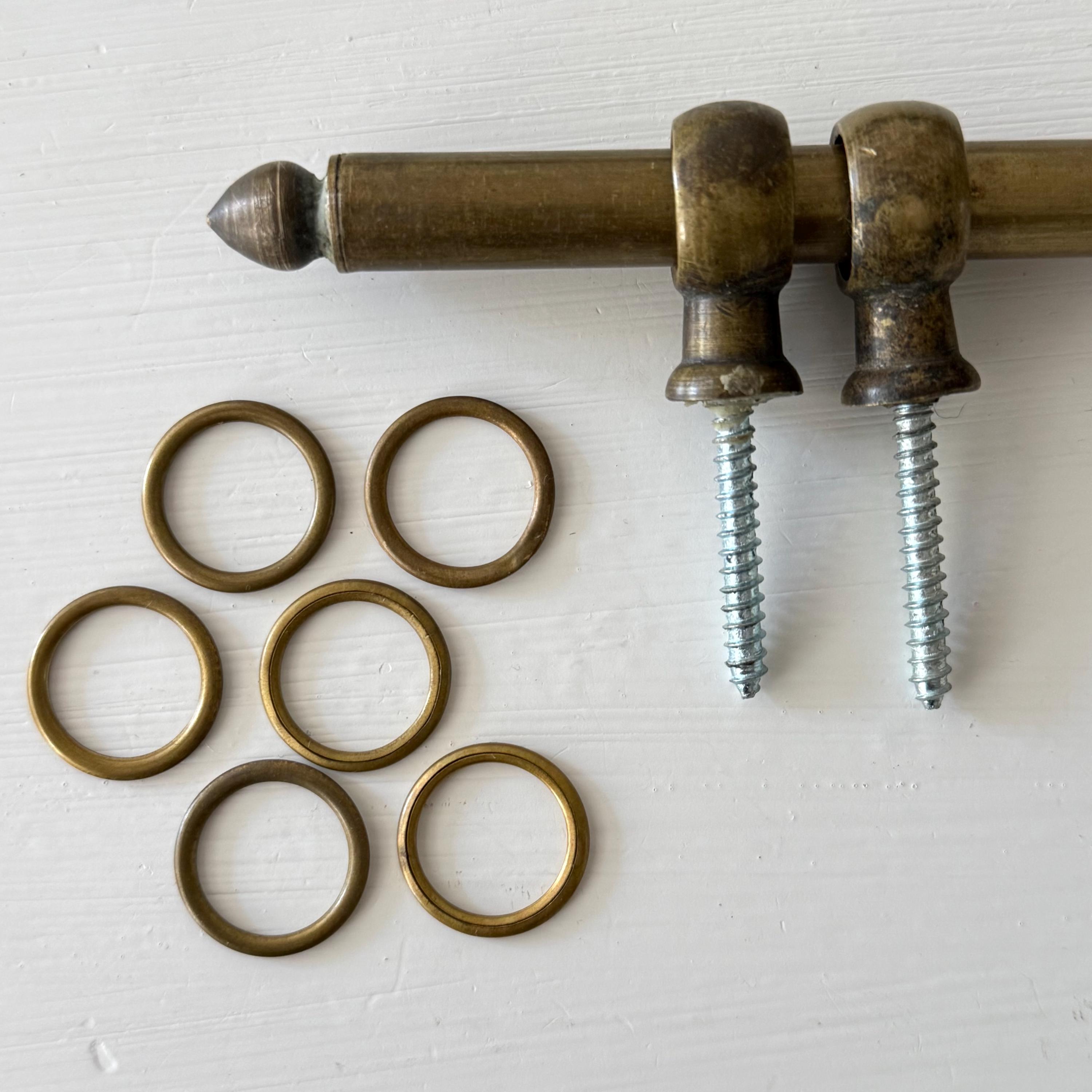 Cafe Rods Hardware Pair 24 3/4