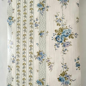 50&#39;s French Vintage Floral Wallpaper