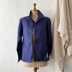 Französische Vintage &#39;Bleu de Travail&#39; Arbeitsjacke.