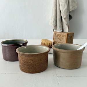 Trio French Vintage Confit Pots