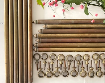 31&quot; French Antique Brass Café Rod, Pot Rack, Picture Rail, Stair Rod