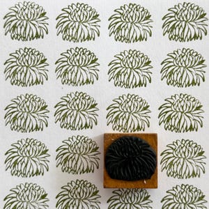 Timbro scolastico francese vintage con fiori