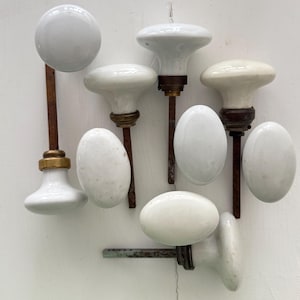 Back in Stock! Pair French Antique Porcelain Door Knobs