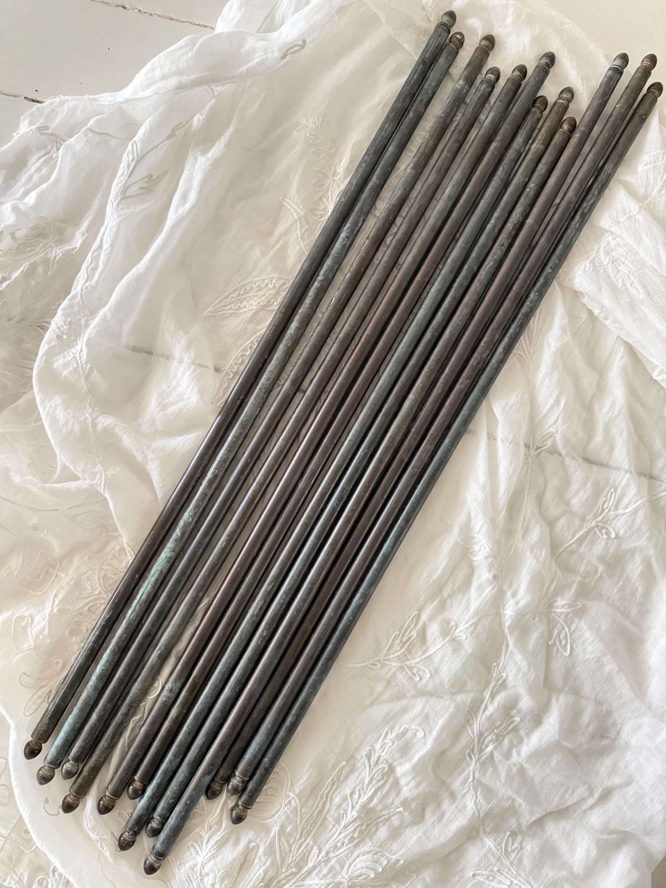 Set of 12 French Antique Bronze Café Rods, Pot Racks, Picture Rails ...