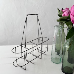 French Vintage Zinc Bottle Carrier