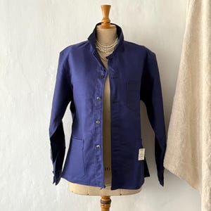 French Vintage &#39;Bleu de Travail&#39; Workwear Jacket, Chore Jacket.